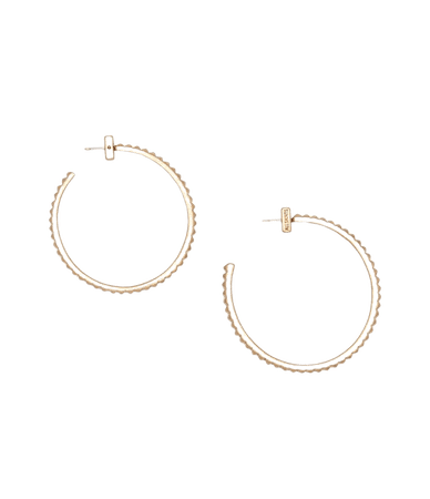 ALLSAINTS US: Womens Miri Large Hoop Earrings (warm_brass)