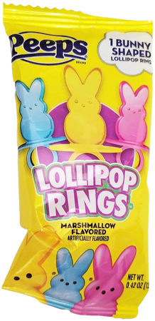 Peeps Bunny Lollipop Ring, Marshmallow Flavored, 1 Each, 0.42 oz - Walmart.com
