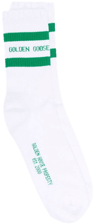 Golden Goose logo-intarsia ribbed-knit ankle socks - FARFETCH
