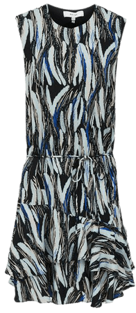 Elsie Black Print Printed Mini Dress – REISS