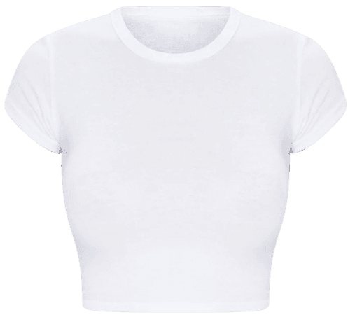 white crop t shirt