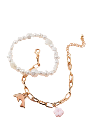 Pearl Charm Bracelet Set | Urban Outfitters