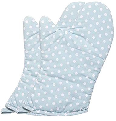Amazon.com: NEOVIVA Heat Resistant Oven Mitts for Easy Bake Oven, Cotton Oven Gloves for Fun Kitchen, Polka Dots Baby Blue: Home & Kitchen