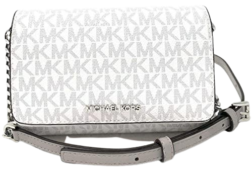 Michael Kors Jet Set Travel Multifunction Phone Crossbody Bag (Bright white): Handbags: Amazon.com