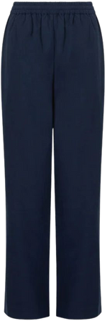 Alania Lyocell Blend Trousers Marine | French Connection US