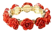 Amrita Singh Goldtone & Coral Rose Stretch Bracelet | zulily