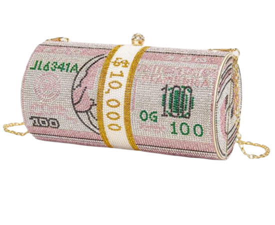 pink cylinder money purse