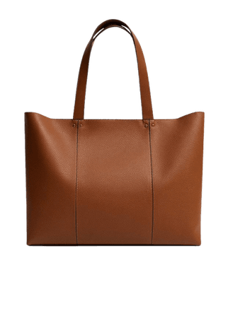 Leather shopper bag - Woman | Mango Slovakia
