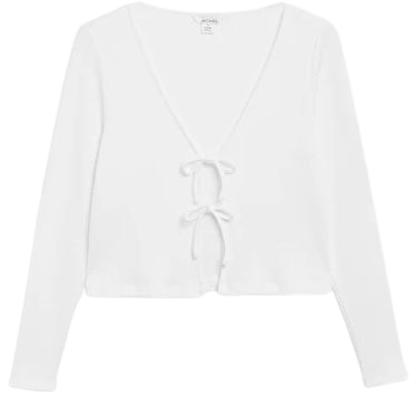 Cropped cardigan - White light - Tops - Monki DK