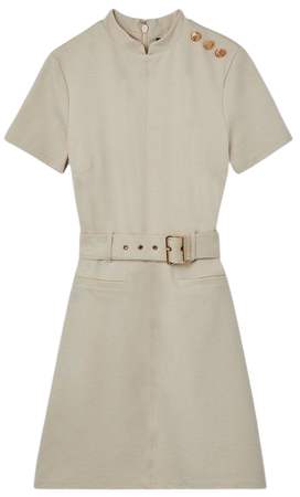 Belted Detail Ponte Jersey Mini Dress | Karen Millen
