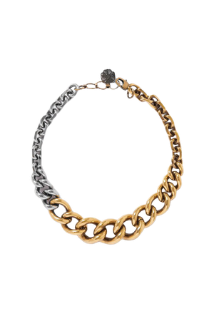 Gold Gold and silver-tone necklace | Alexander McQueen | NET-A-PORTER