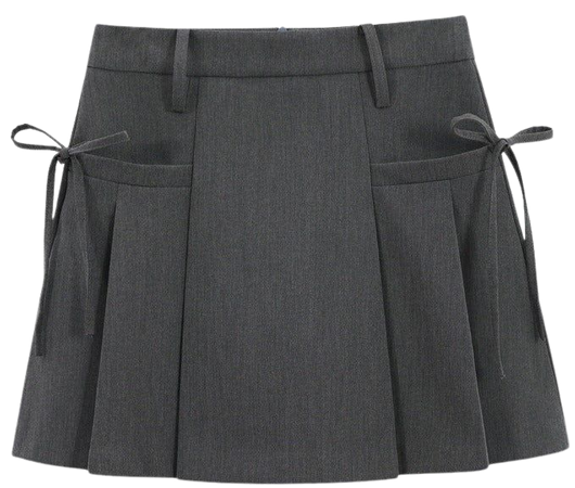 Aesthetic Outfit Grey Mini Skirt | AESTHETIC CLOTHING – Boogzel Clothing