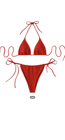 red shein bikini