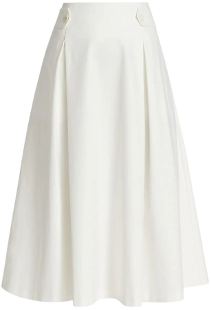 Shop Max Mara Toledo Stretch Cotton A-Line Midi-Skirt | Saks Fifth Avenue