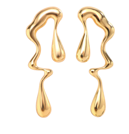 Metal Drop Asymmetrical Earrings – Micas
