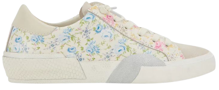 ZINA SNEAKERS BLUE FLORAL LEATHER – Dolce Vita