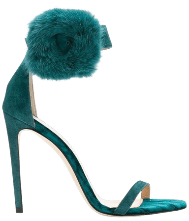 Benedetta Boroli Cleo mink fur heeled sandals