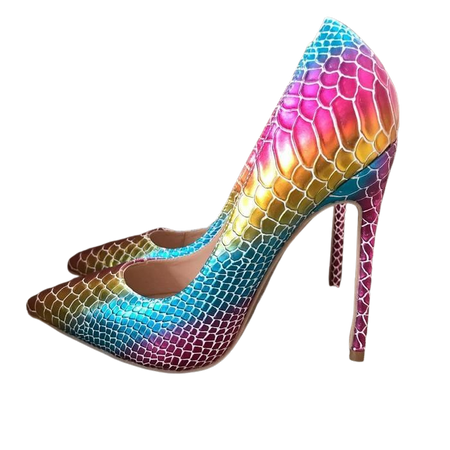 Beautiful Colorful Rainbow Mermaid Scales High Heel shoes — My Soul And Spirit