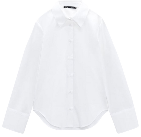 white poplin shirt