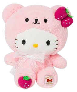 pink strawberry hello kitty plushie