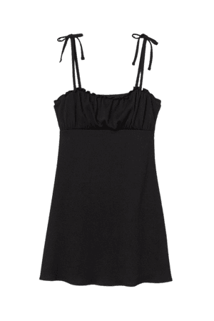 Bow-detail Jersey Dress - Black - Ladies | H&M US