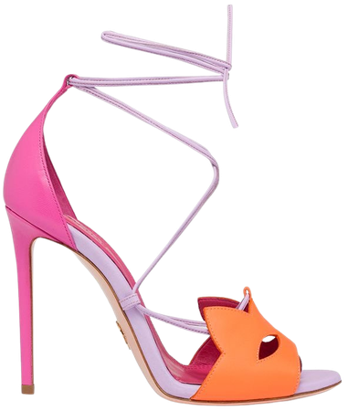 pink orange shoes