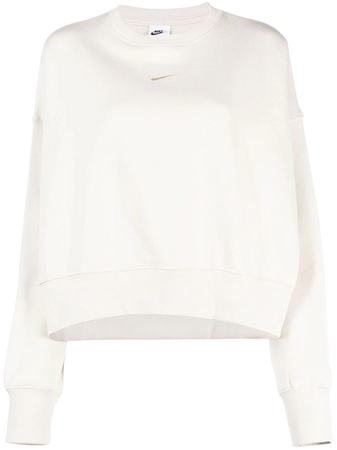 Nike Phoenix logo-embroidered Cropped Sweatshirt - Farfetch