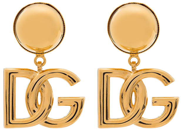 Shop Dolce & Gabbana DG Logo clip-on earrings with Express Delivery - FARFETCH