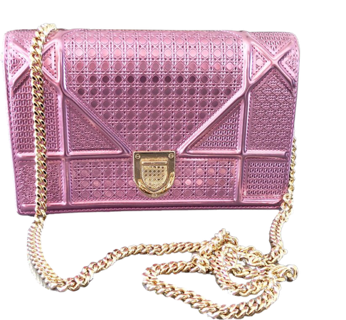 pink metallic bag dior