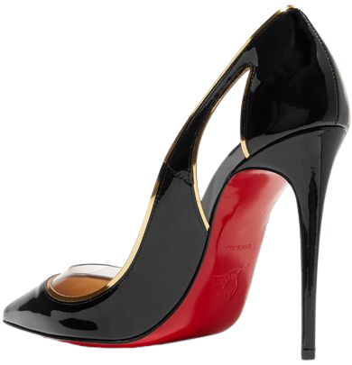 Christian Louboutin | Cosmo 100 metallic-trimmed PVC and patent-leather pumps | NET-A-PORTER.COM
