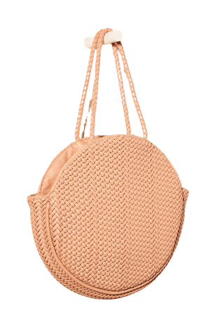 Coral Straw Beach Bag