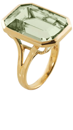 Goshwara Emerald Cut Prasiolite Ring For Sale at 1stDibs