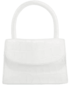 By Far Crocodile-Embossed Mini Top Handle Bag