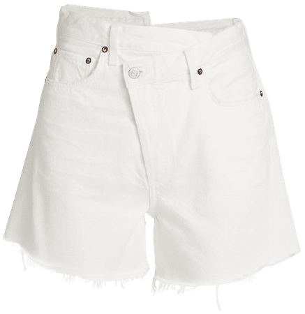 Shop AGOLDE Criss Cross Jean Shorts | Saks Fifth Avenue