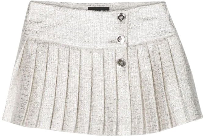 Versace Kids Pleated Tweed Miniskirt - Farfetch