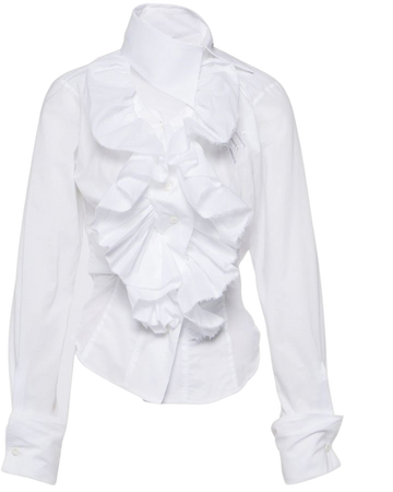 Wizard Ruffled Cotton Blouse in White - Vivienne Westwood | Mytheresa