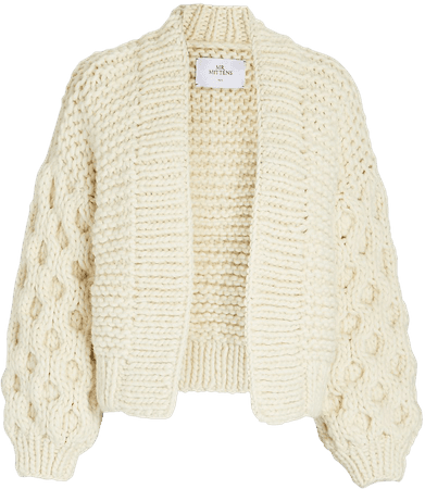 Mr Mittens Chunky Honeycomb Wool Bomber Cardigan | INTERMIX®