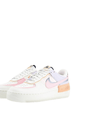 Nike Air Force 1 Shadow sneakers in sail cream and pastels | ASOS