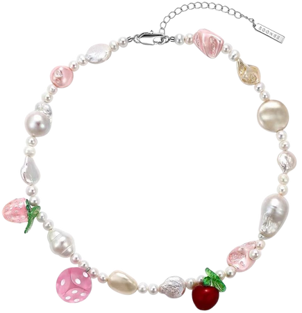 Strawberry Dice Multi-Element Pendant Pearl Necklace – L’ÉTOILE | FASHION JEWELRY