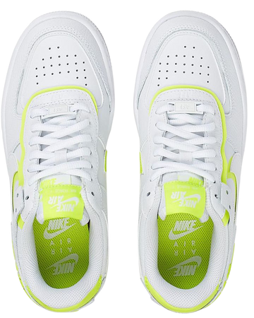 nike-Lime-Green-Air-Force-1-Shadow-Neon-Accent-Sneakers-Women.jpeg (802×1086)