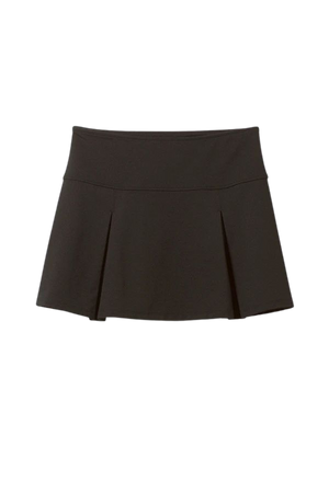 Pleated Mini Skirt - Black - Weekday WW