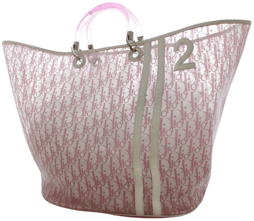 BRAND-ECO.co: Christian Dior Christian Dior handbag trotteur tote bag Lady's pink white clear vinyl leather | Rakuten Global Market