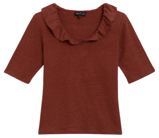 mahogany linen Tace t-shirt