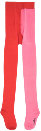 Shop red & pink The Marc Jacobs Kids two-tone cotton tights with Express Delivery - Farfetch