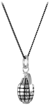 Lost Apostle Silver Grenade Necklace