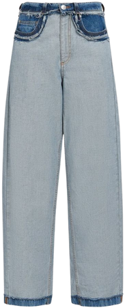 Marni Panelled mid-rise wide-leg Jeans - Farfetch