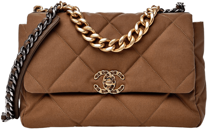 Chanel oversized canvas bag brown