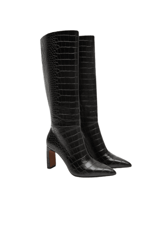 High heel boots - | Mango