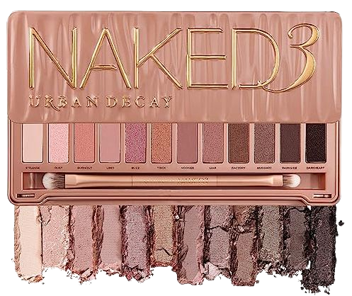 Amazon.com: URBAN DECAY Naked3 Eyeshadow Palette, 12 Versatile Rosy Neutral Shades for Every Day - Ultra-Blendable, Rich Colors with Velvety Texture - Set Includes Mirror & Double-Ended Makeup Brush : Beauty & Personal Care