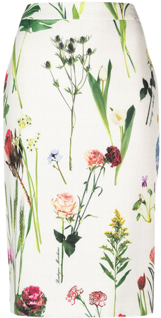 Boutique Moschino floral-print midi pencil skirt A01081153 - Farfetch